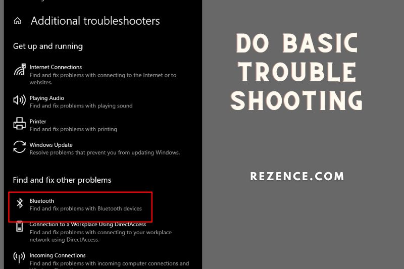 Do basic troubleshooting