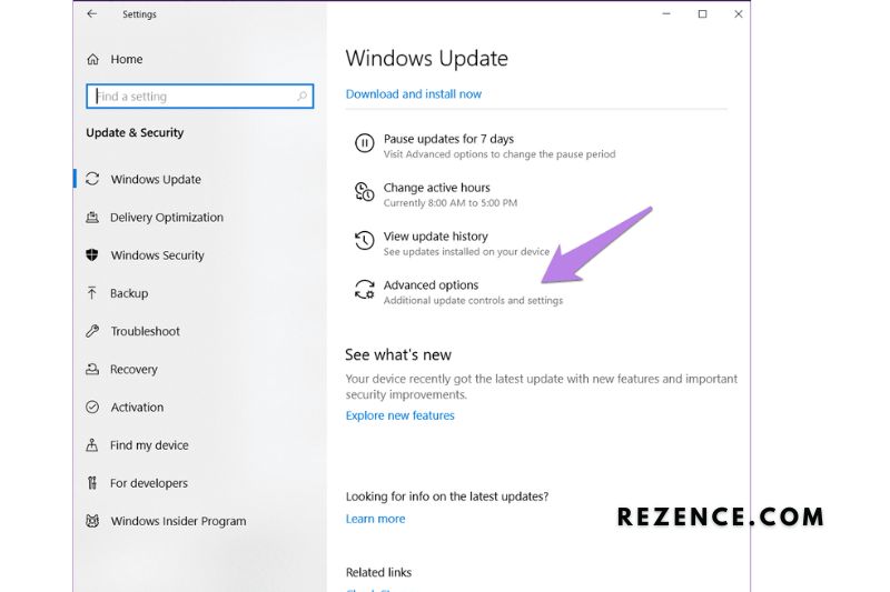 In the resulting box, select Windows Update, then Check for Updates.
