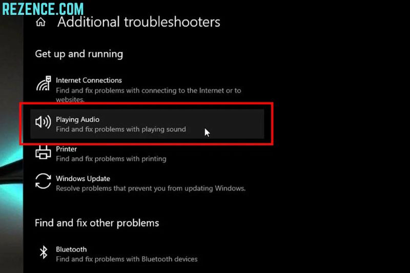Run the troubleshooter 