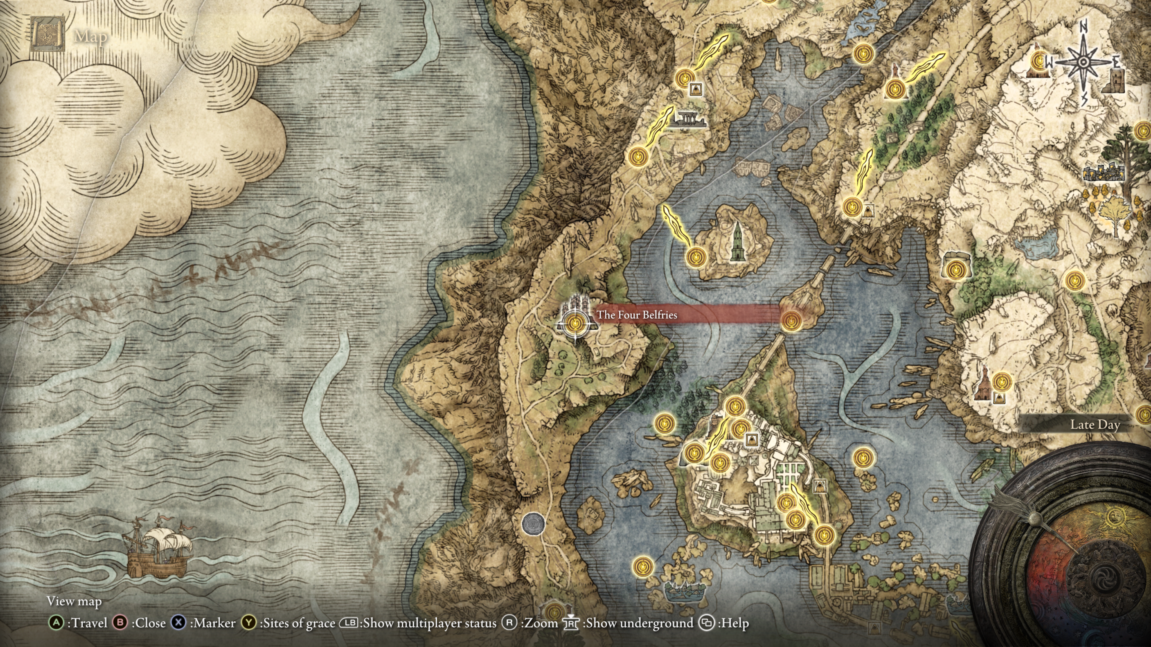 Elden Ring The Four Belfries: Imbued Sword Key Locations & where each waygate goes