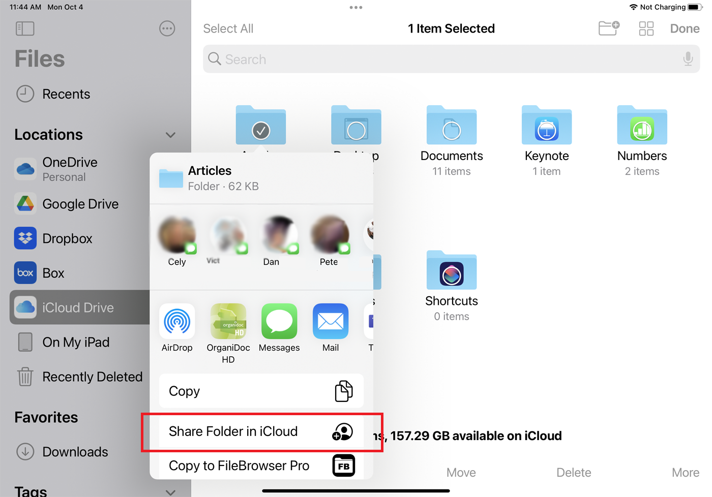 How to Share Files and Folders in iCloud Drive