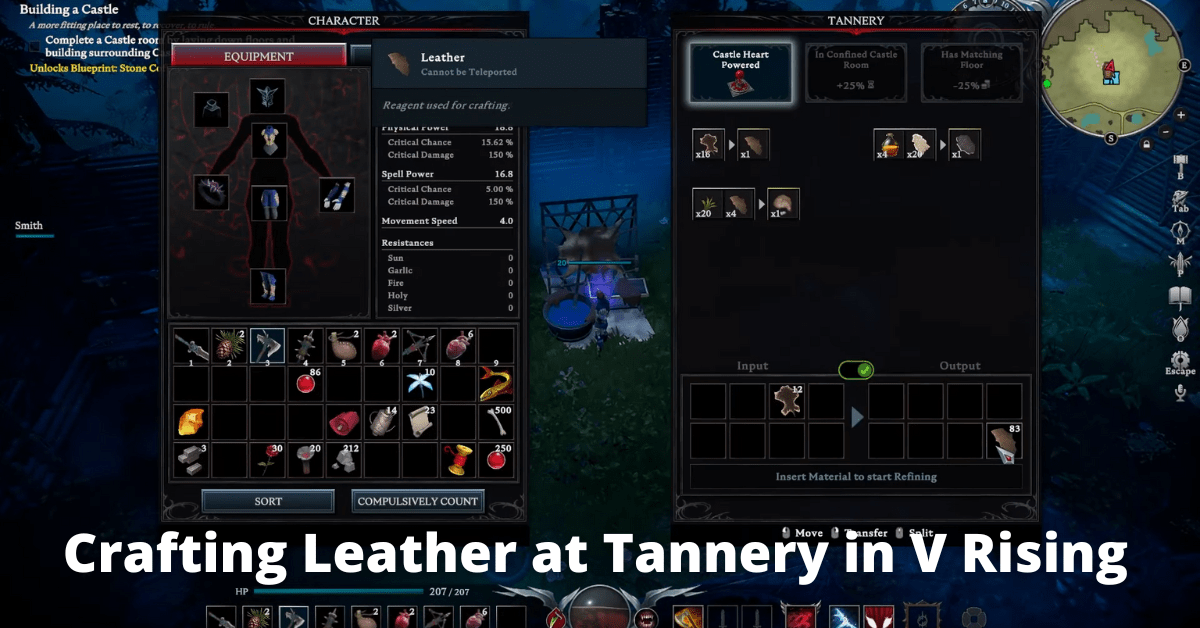 How to Get and Craft Leather V Rising