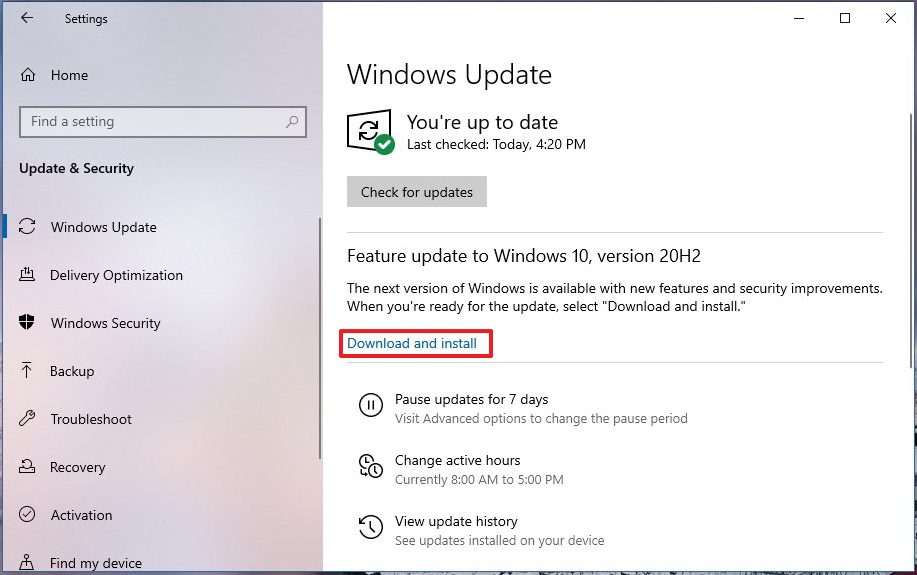 How to upgrade to Windows 10 20H2, October 2020 Update