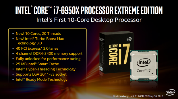 Intel Broadwell-E Core i7-6950X 10-Core Extreme Edition CPU Review