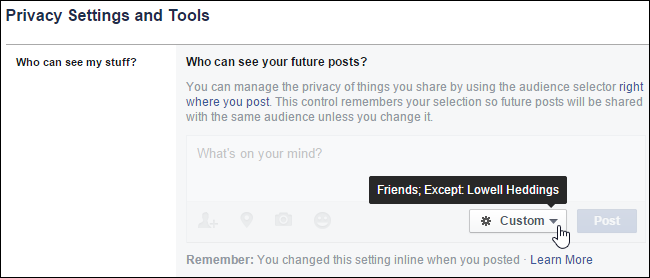 How to Show or Hide Facebook Posts for Certain People