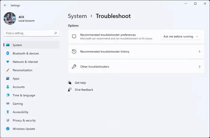 How to run Troubleshooter in Windows 11/10 to resolve problems